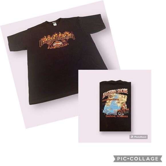 HARLEY-DAVIDSON Daphne, Alabama Eastern Shore 2007 Pinup Girl Graphic Tee - Picture 1 of 15